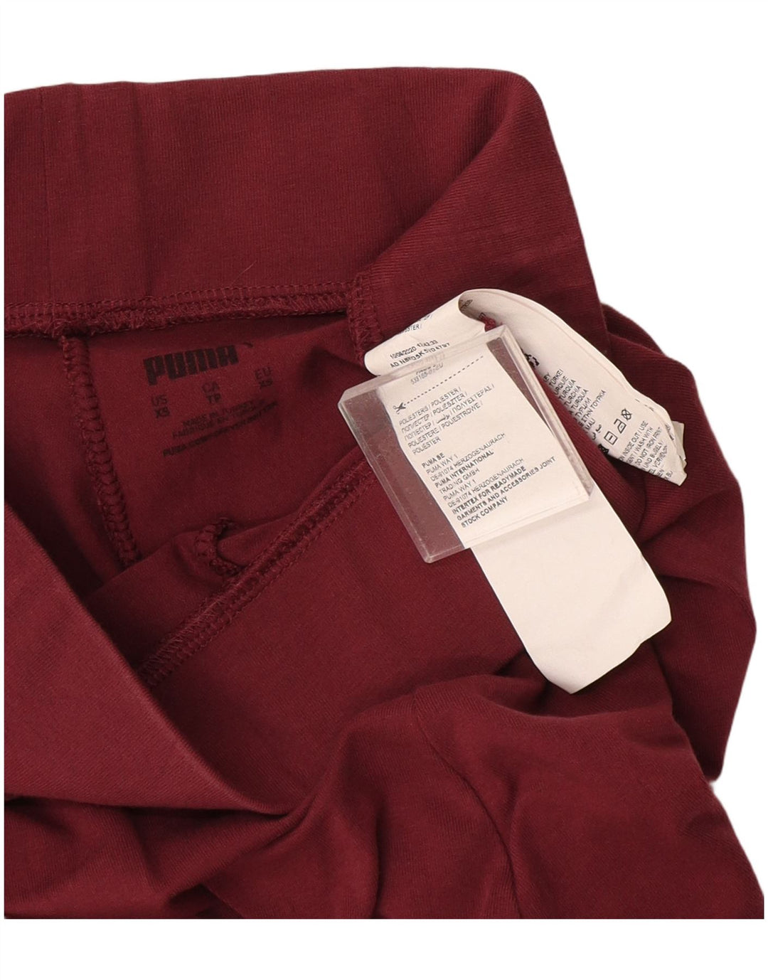 Puma Womens Leggings UK 4 XS  Burgundy Polyester