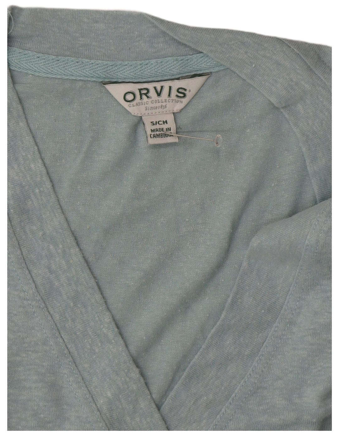 ORVIS Dame Oversized Top 3/4 ærme UK 10 Small Blue
