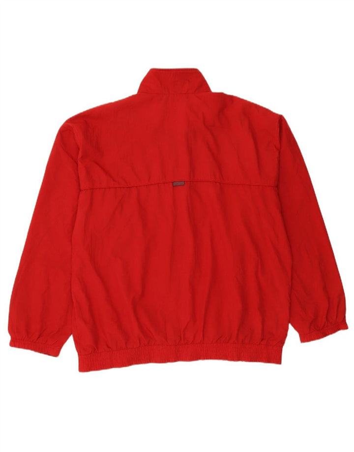 ADIDAS Mens Windbreaker Jacket UK 42/44 Large Red Polyester