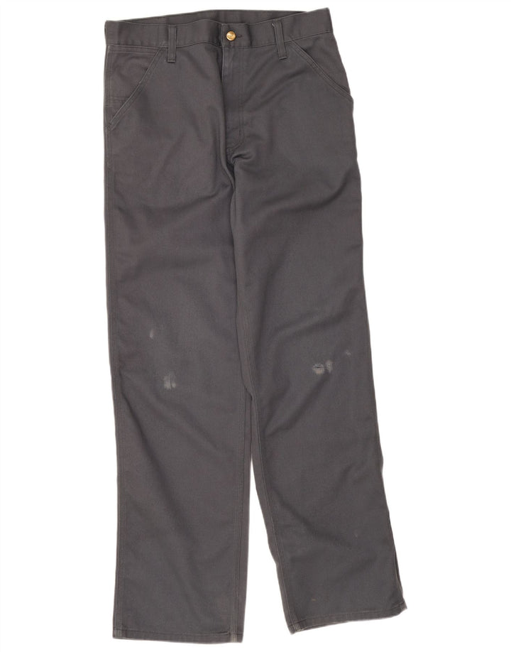 Carhartt Mens Straight Chino Trousers W30 L34 Grey Polyester