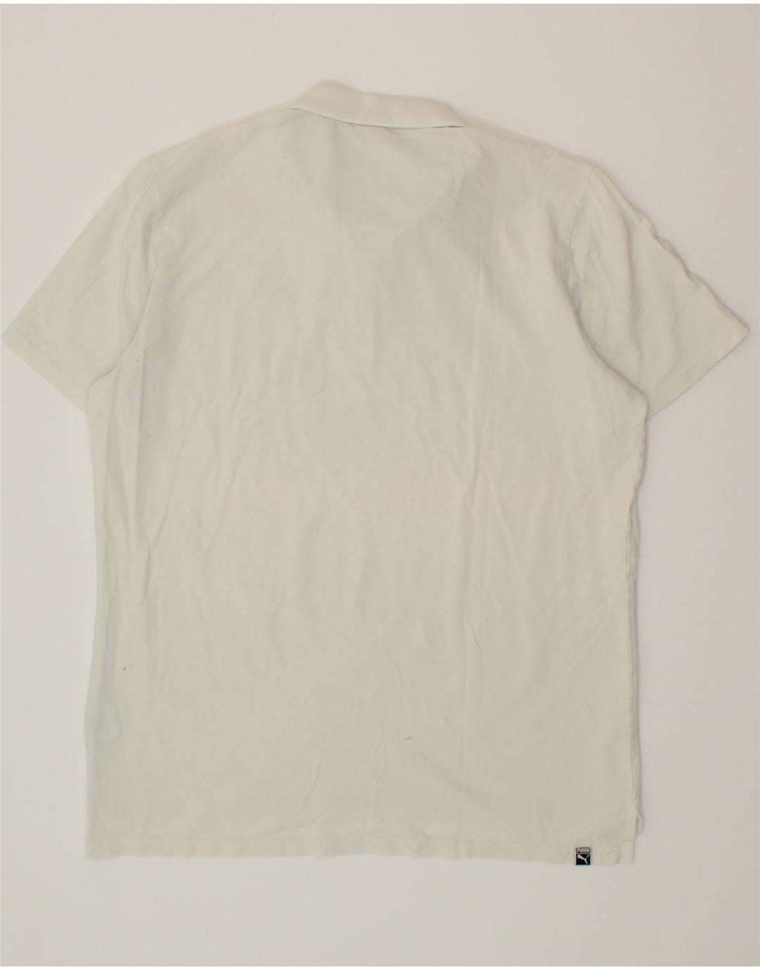 PUMA Mens Polo Shirt 2XL Off White Cotton Vintage Puma and Second-Hand Puma from Messina Hembry 