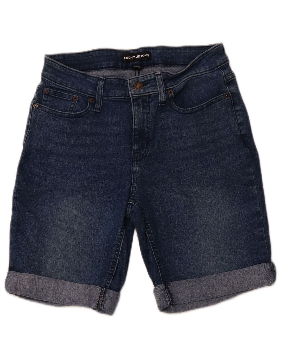 DKNY Womens Denim Shorts US 8 Medium W28  Navy Blue Cotton