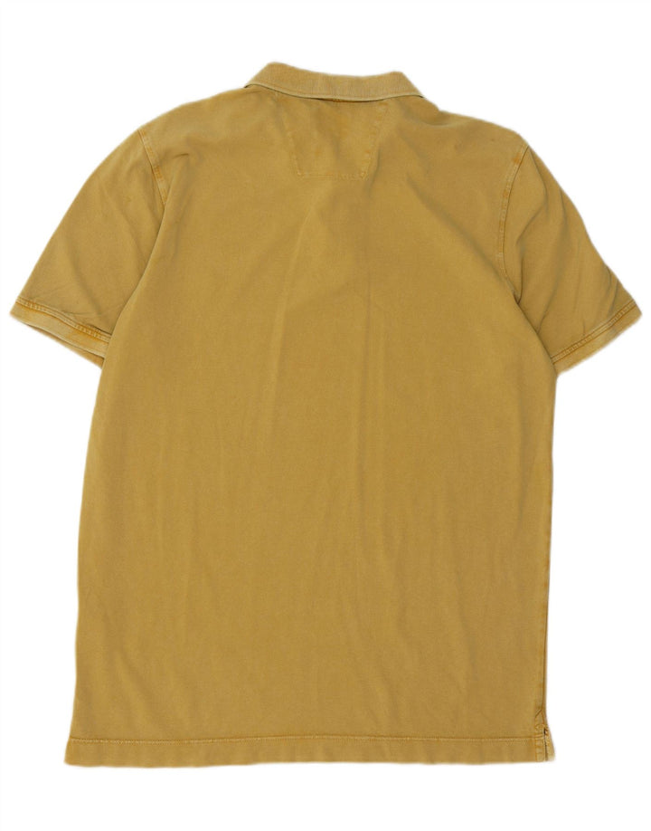 Camel Active Mens Raw Dyed Polo Shirt Large Yellow Cotton