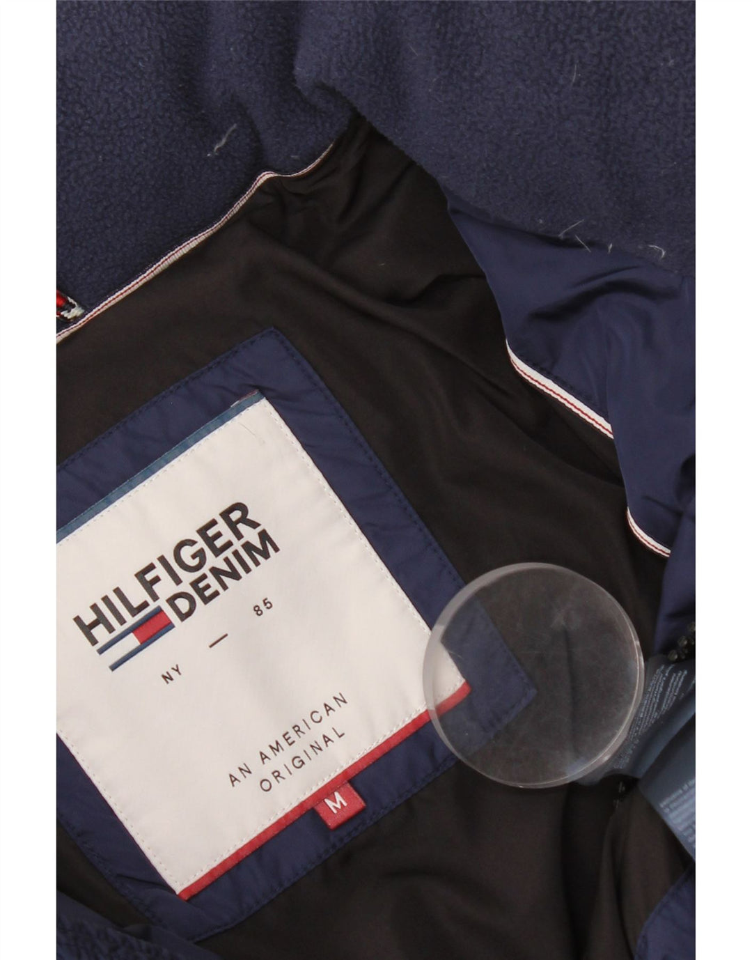 Tommy Hilfiger Mens Padded Jacket UK 38 Medium Navy Blue Nylon