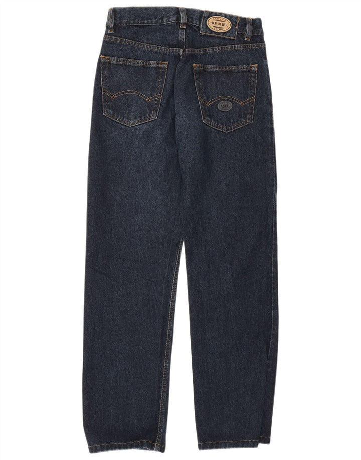 VINTAGE Womens Straight Jeans W28 L28 Navy Blue