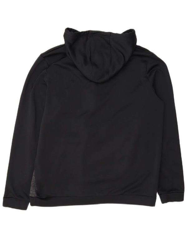 Under Armour Mens Cold Gear Graphic Hoodie Jumper Large Black Flecked