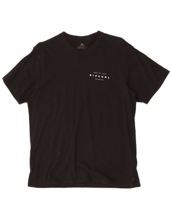 Ανδρικό μπλουζάκι Rip Curl Standard Fit Graphic T-Shirt Top μεγάλο μαύρο βαμβακερό