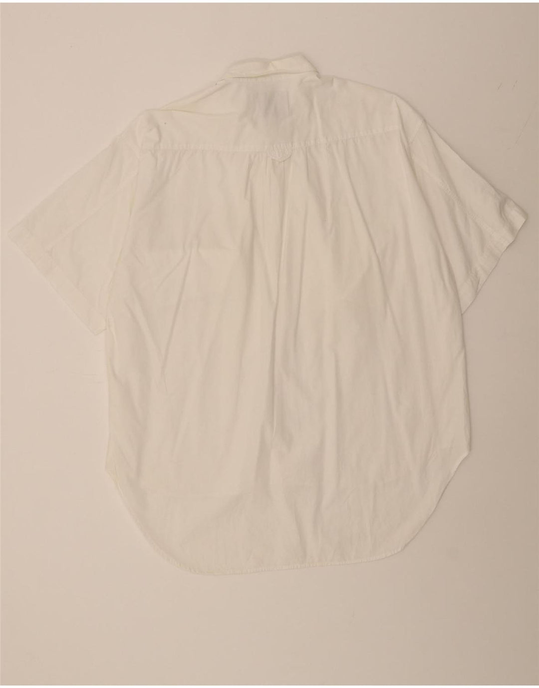 VINTAGE Mens Short Sleeve Shirt XL White Vintage Vintage and Second-Hand Vintage from Messina Hembry 