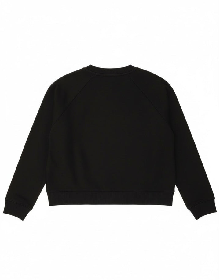 Vans Womens Crop Graphic Oversized Sweatshirt Jumper UK 14 Medium Black