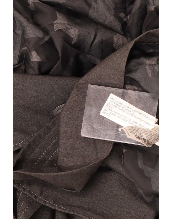 Vintage Mens Trench Coat UK 36 Small Grey Polyester