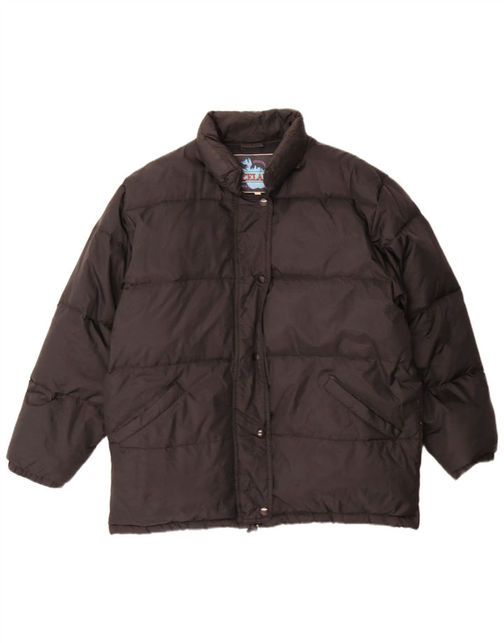 Giacca imbottita oversize da donna islandese UK 16 grande nylon nero