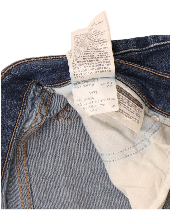 LEVI'S Womens Bermuda Denim Shorts W32 Large Blue Cotton