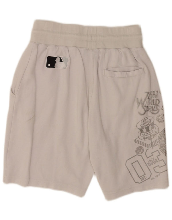 Pantaloncini sportivi grafici Majestic da uomo dei New York Yankees XS in cotone bianco