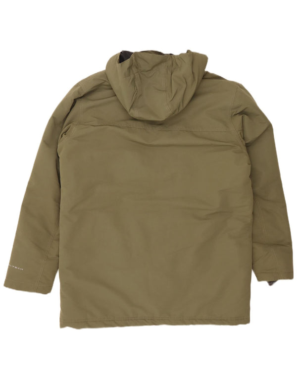 Giacca a vento con cappuccio da uomo Columbia UK 40 Large in poliestere kaki