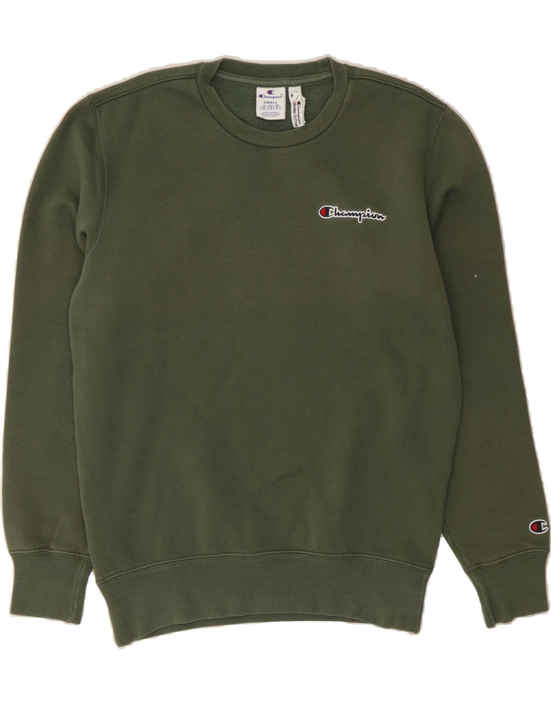 CHAMPION Mens Sweatshirt Jumper Small Green Cotton Vintage Champion and Second-Hand Champion from Messina Hembry 