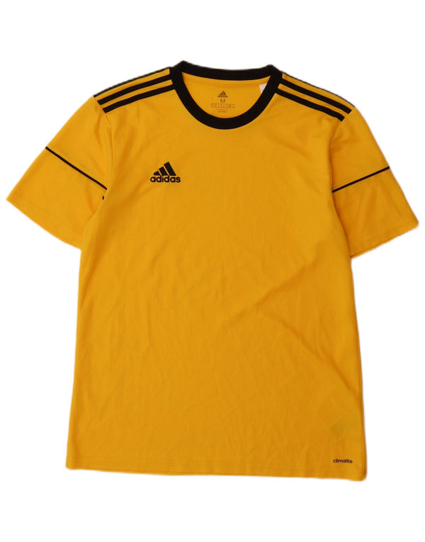 Adidas Herre Climalite T-Shirt Top Medium Gul Polyester