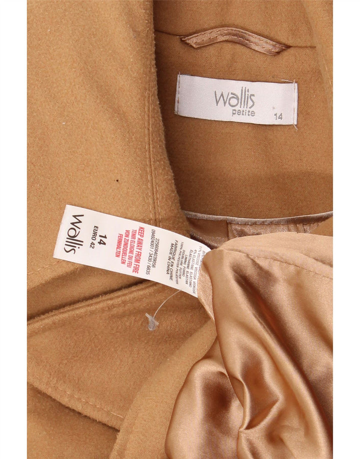 Wallis Manteau croisé pour femme UK 44 Large Beige Polyester