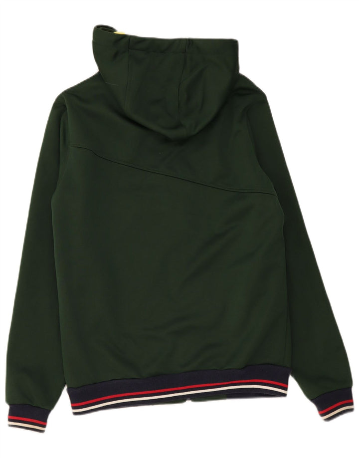 Tommy Hilfiger Mens Zip Hoodie Sweater Medium Green Polyester