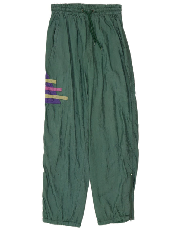 Pantalon de survêtement femme vintage Joggers UK 8 Petit Colorblock Vert