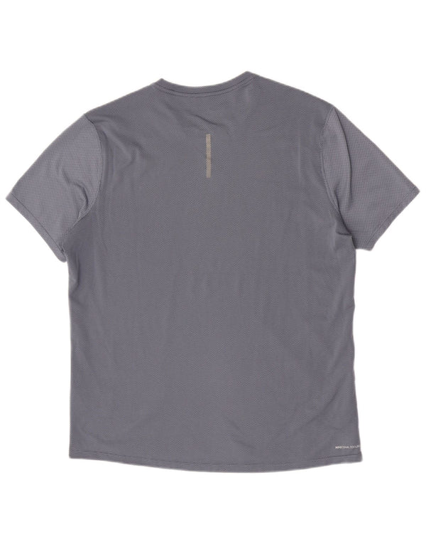 Nike kortærmet t-shirt til mænd, stor blå flækket polyester