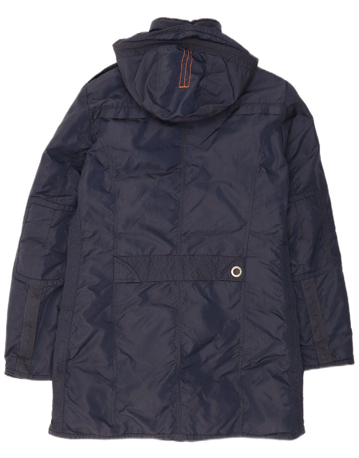 Dekker Herre Hooded Polstret Frakke UK 36 Small Navy Blue Polyamide