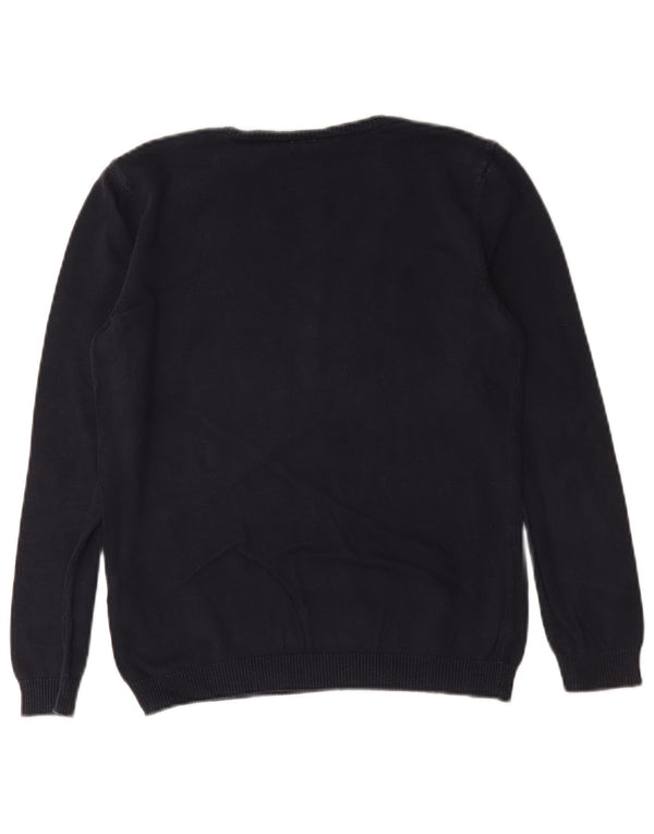 Polo Assn. Maglione maglione con scollo a V per ragazze 11-12 anni blu navy medio