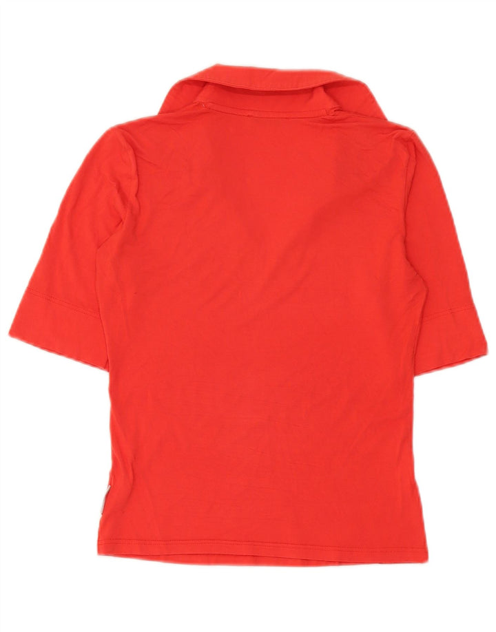 Ballantyne Womens Polo Shirt UK 12 Medium Red Viscose