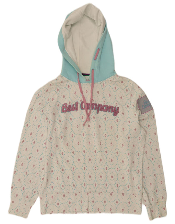 Best Company Womens By Olmes Carretti Hoodie Jumper UK 10 Small White