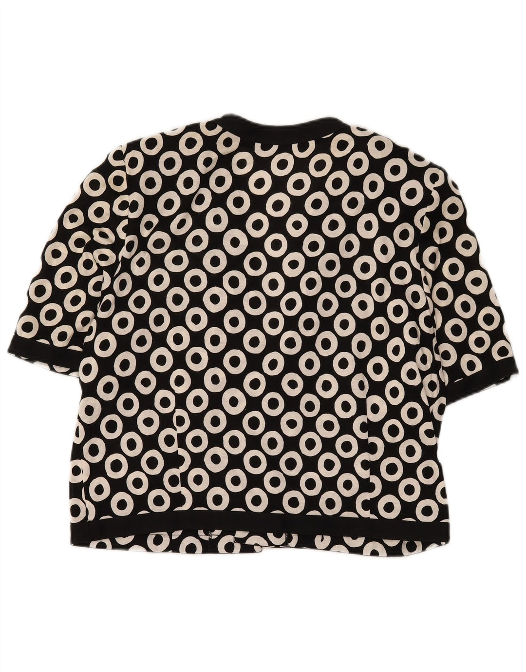 Set da 2 pezzi vintage da donna UK 16 grande nero geometrico