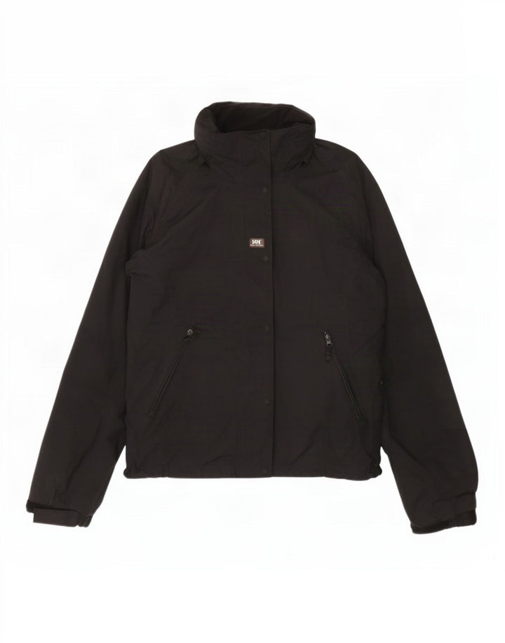 Helly Hansen Chaqueta impermeable con capucha para mujer UK 44 Mediano Negro Poliéster