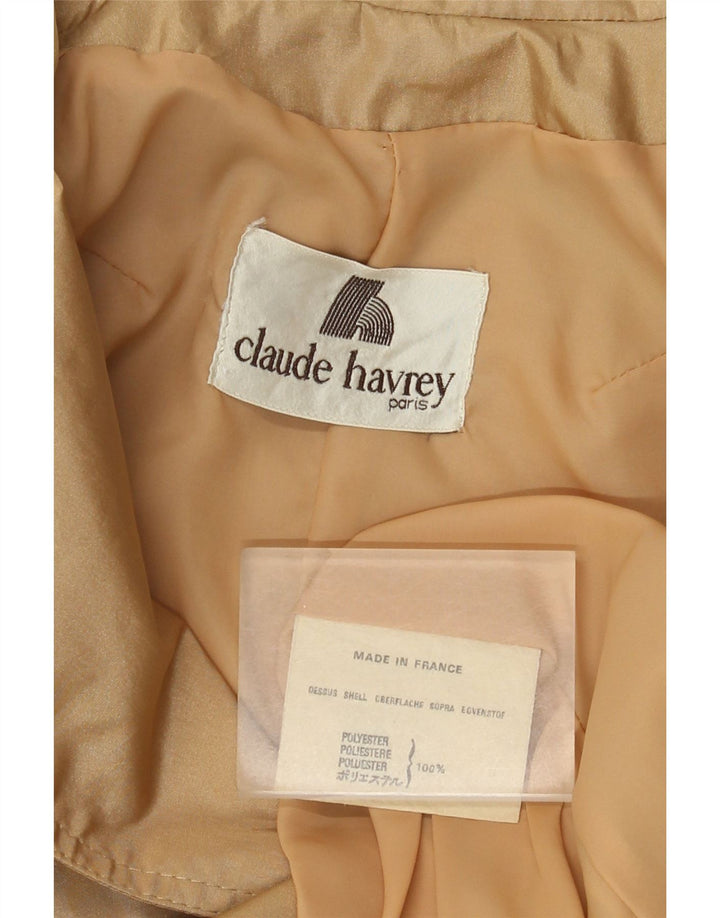 Claude Havrey Womens Double Breasted Trench Coat UK 14 Medium Beige