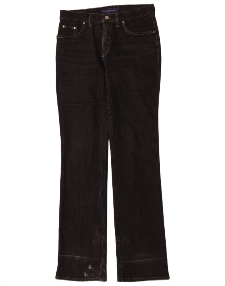 Trussardi Womens Bootcut Jeans IT 42 Medium W26 L33 Black Cotton