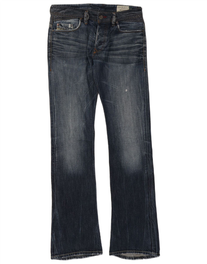 Diesel Mens Reyhan Bootcut Jeans W29 L32 Navy Blue Cotton
