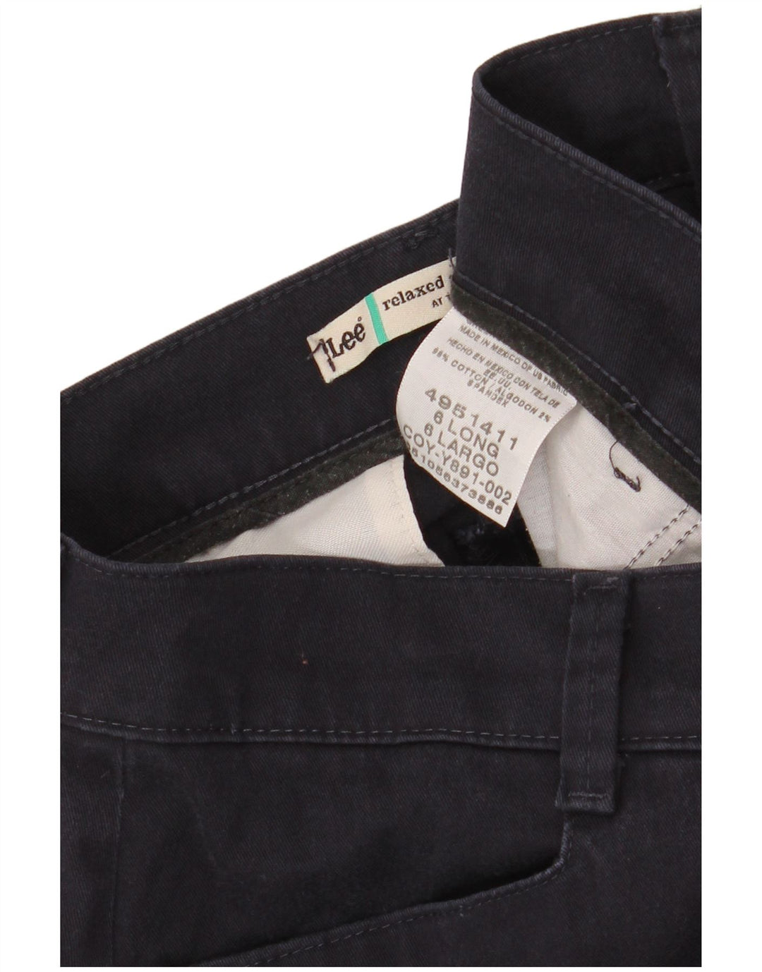 Lee Womens Straight Casual Trousers US 6 Medium W29 L33 Navy Blue Classic