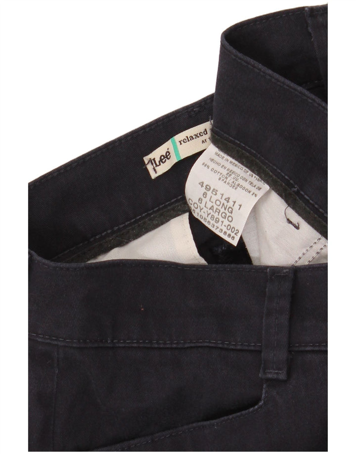 Lee Womens Straight Casual Trousers US 6 Medium W29 L33 Navy Blue Classic