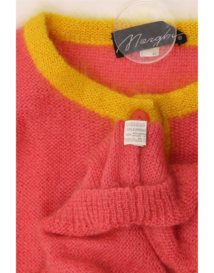 Damski sweter zapinany na guziki w stylu VINTAGE IT 44 w kolorze średniego różu