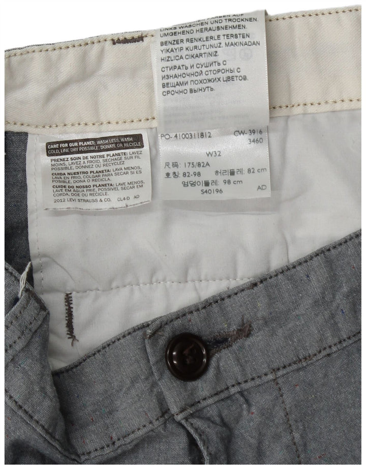 Dockers Mens Chino Shorts W32 Medium Grey Cotton