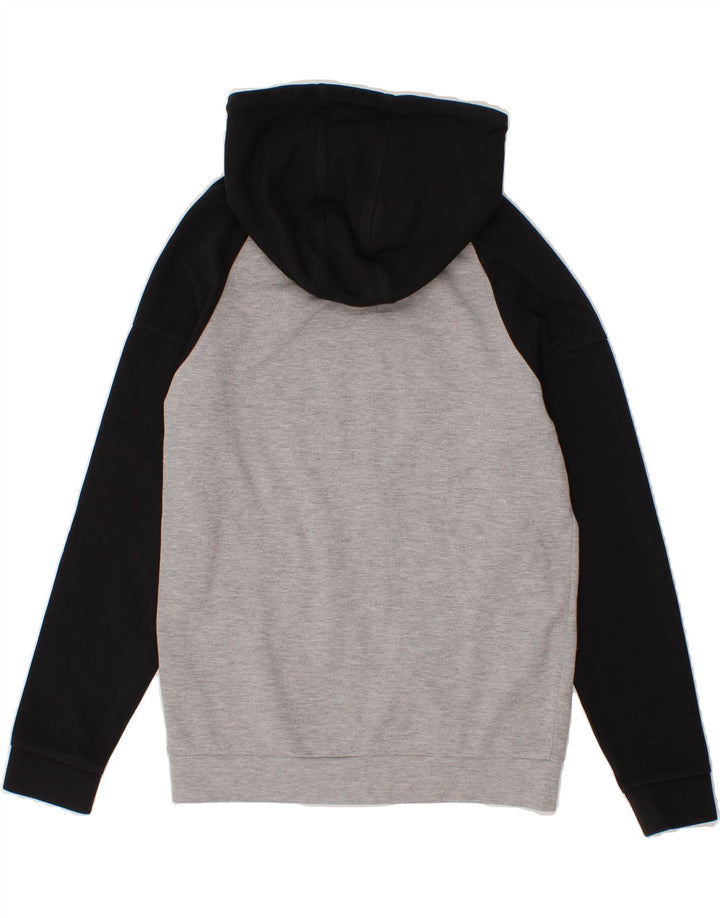 SUPPLY & DEMAND Mens Zip Hoodie Sweater Small Grey Colourblock Cotton Vintage Supply & Demand and Second-Hand Supply & Demand from Messina Hembry 