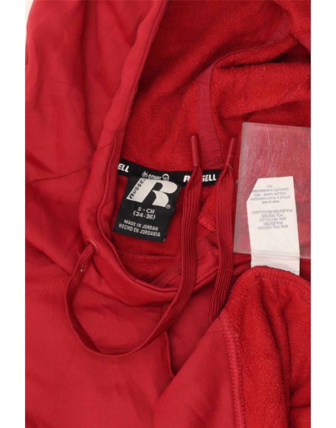 RUSSELL ATHLETIC Mens Hoodie Jumper Small Red Polyester Vintage Russell Athletic and Second-Hand Russell Athletic from Messina Hembry 