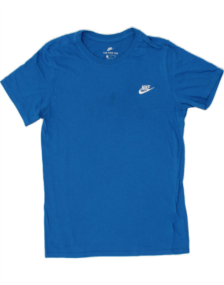 NIKE Mens Athletic Cut T-Shirt Top Small Blue Cotton Vintage Nike and Second-Hand Nike from Messina Hembry 