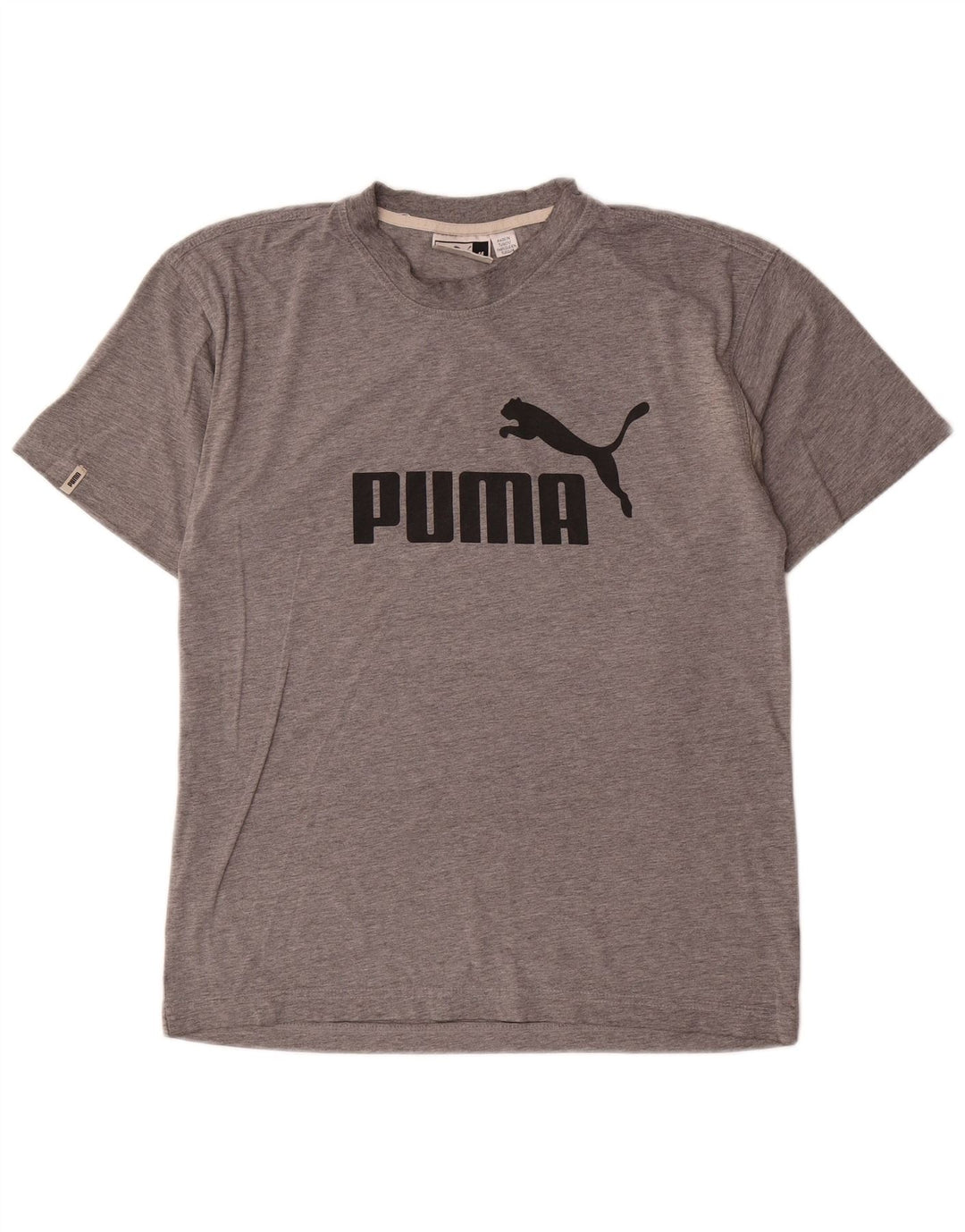 Puma Herre grafisk T-shirt Top Medium Grey Flecked
