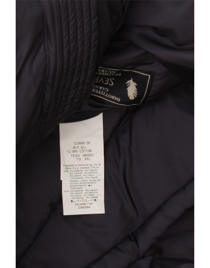 SEVENTY Mens Padded Jacket UK 44 2XL Navy Blue Polyamide Vintage Seventy and Second-Hand Seventy from Messina Hembry 