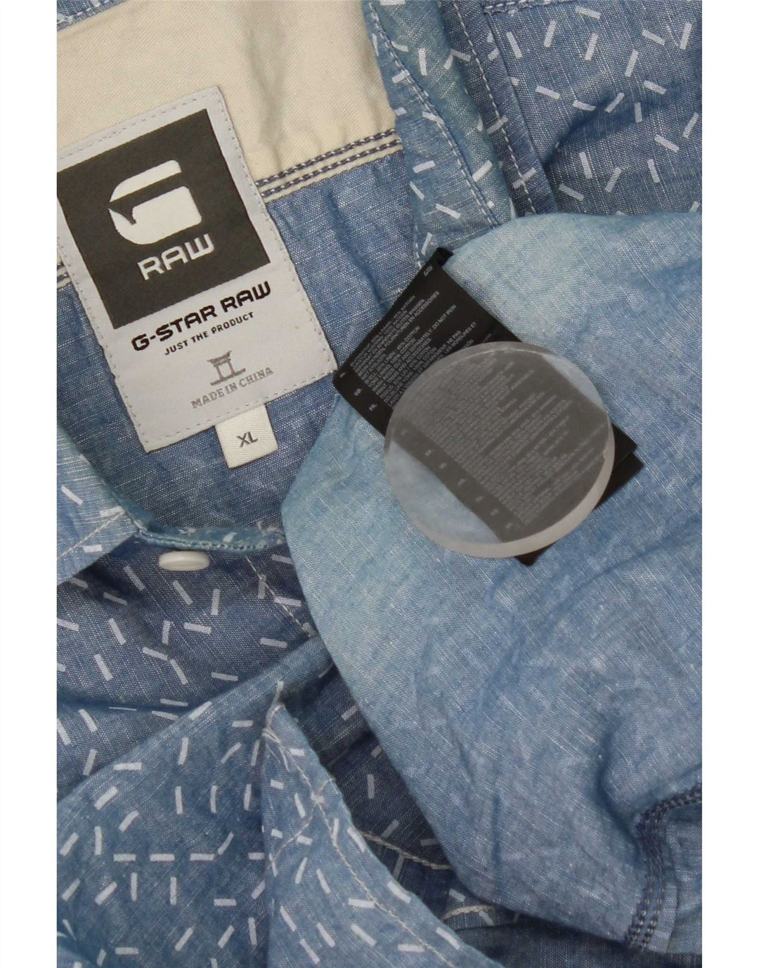G-Star Chemise Homme XL Bleu Spotted Linen