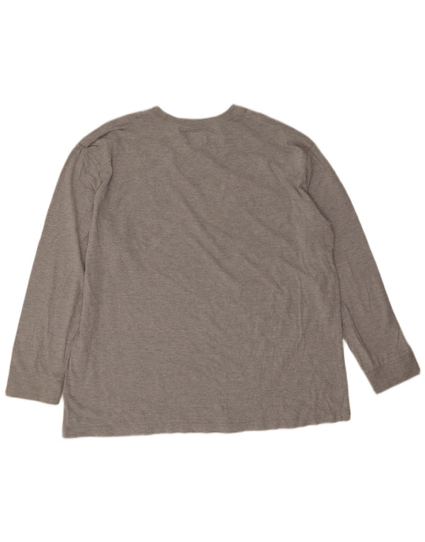 Dickies Haut Homme Manches Longues 2XL Gris Moucheté Coton
