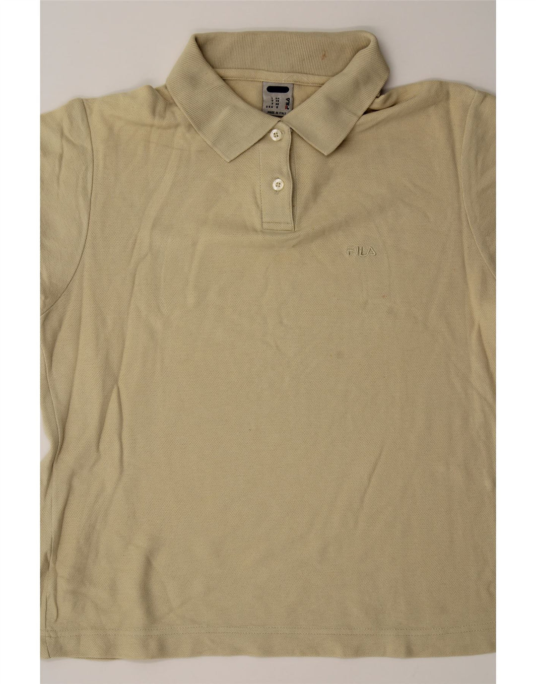 FILA Womens Polo Shirt IT 44 Medium Beige Cotton Vintage Fila and Second-Hand Fila from Messina Hembry 