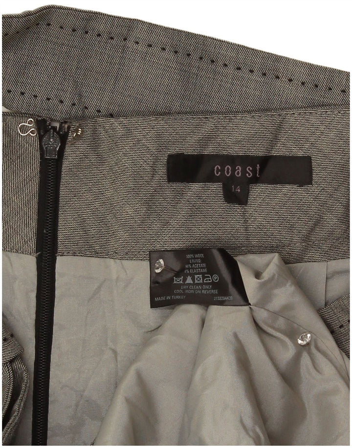 Coast Womens Pencil Skirt UK 14 Large W32  Grey Wool