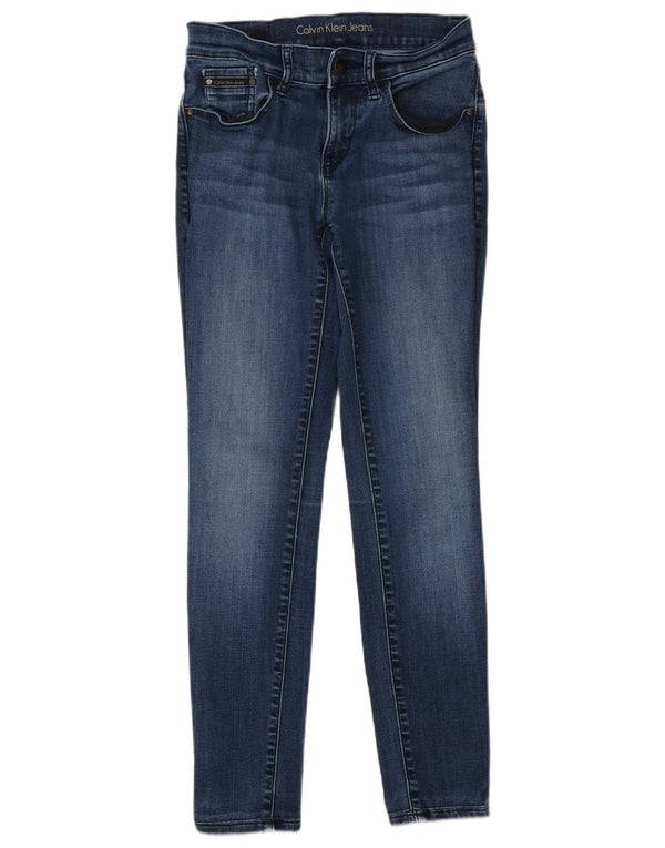 Calvin Klein Jeans Damen Mid Rise Skinny W24 L28 Blau