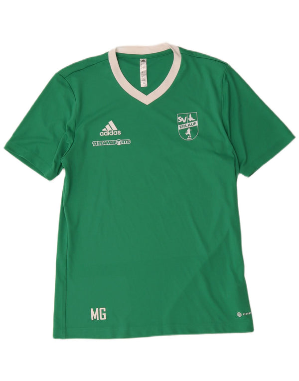 Adidas Herre Aeroready Grafisk T-Shirt Top Medium Grøn Polyester