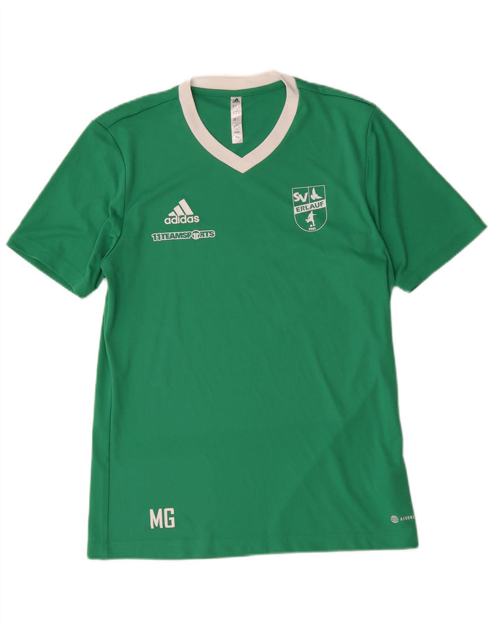 Adidas Mens Aeroready Graphic T-Shirt Top Medium Green Polyester