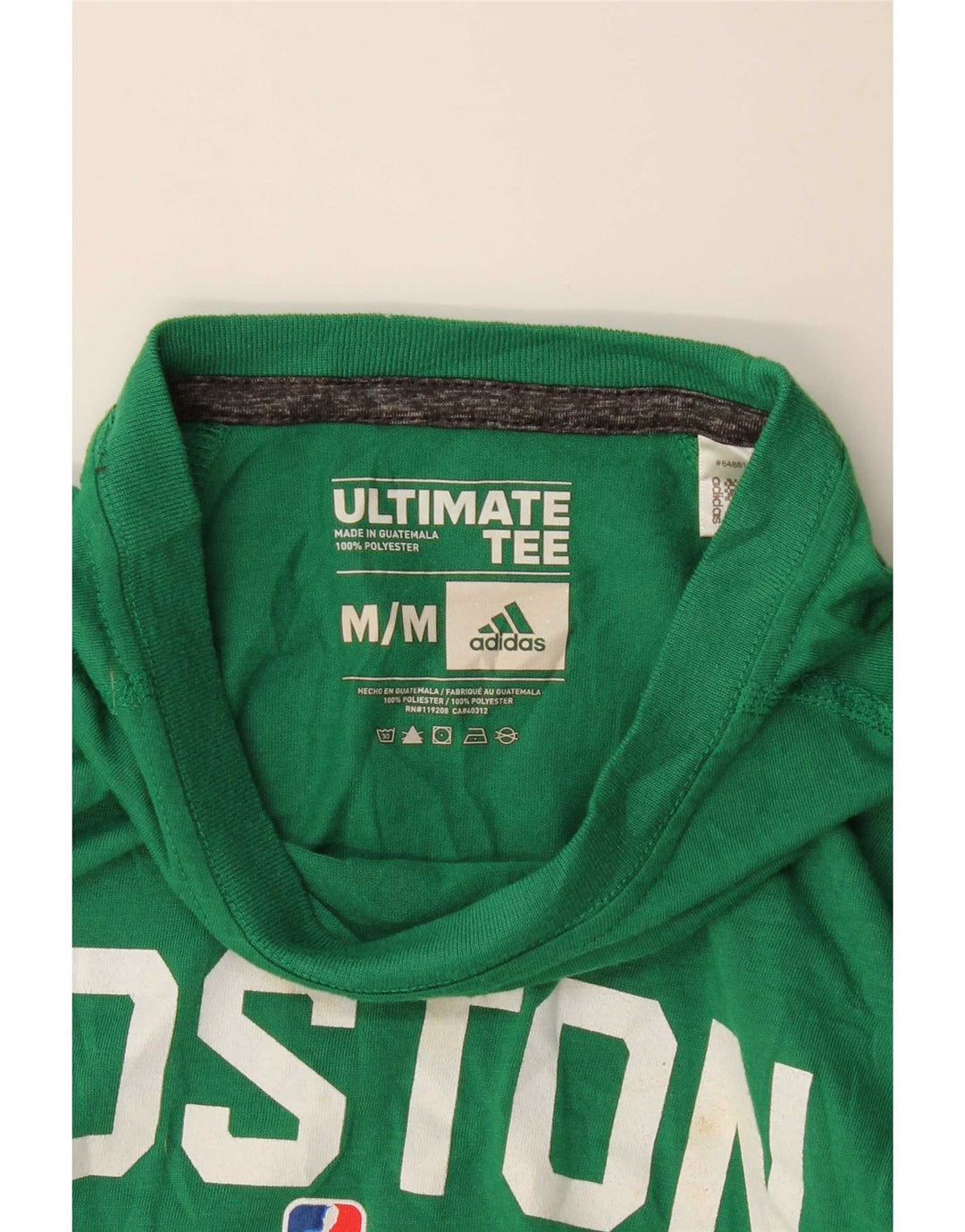Adidas Mens Boston Celtics Graphic Top Long Sleeve Medium Green Polyester